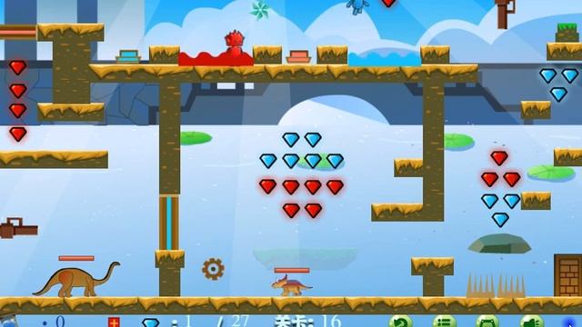 Fireboy Watergirl In Dino World (Two Player Game) смотреть онлайн
