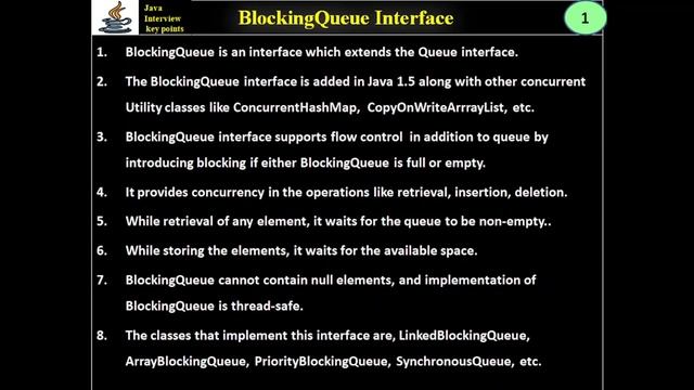 329. Java Collections - BlockingQueue Interface смотреть онлайн