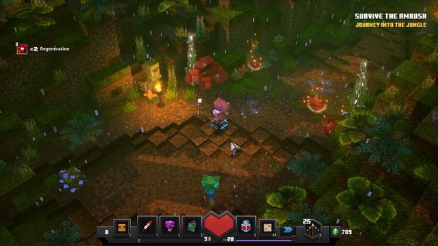 Minecraft Dungeons: Hardcore Survival Episode 13 Part 2 Dingy Jungle (1 LIFE Gameplay Commentary) смотреть онлайн