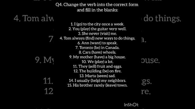 SIMPLE PRESENT TENSE EXERCISE/ PRACTICE смотреть онлайн