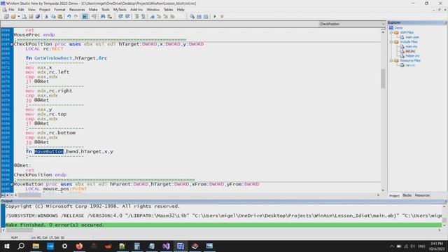 x86Assembler#87: Ускользающая кнопка на Ассемблере смотреть онлайн