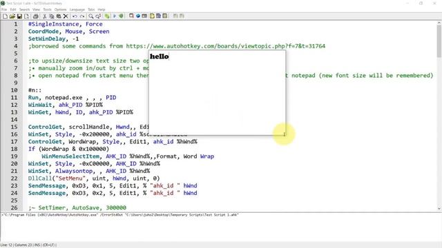 [Juho's Random AutoHotkey Stuff #7] Frameless Notepad (Always On Top) смотреть онлайн