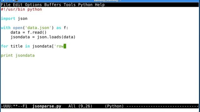Python JSON Example смотреть онлайн