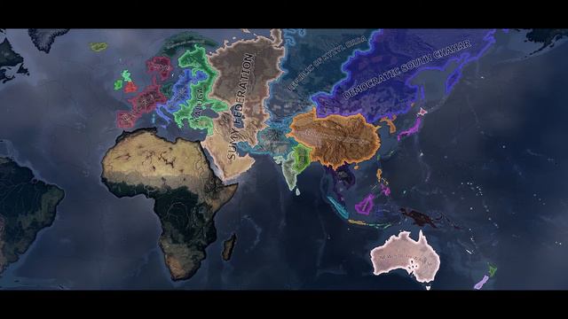 HOI4 Battle Royale Timelapse Europe, Asia and Oceania with all provinces independent смотреть онлайн