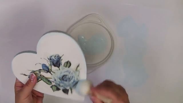 DECOUPAGE błękitny zestaw na Dzień Mamy - DIY Tutorial смотреть онлайн