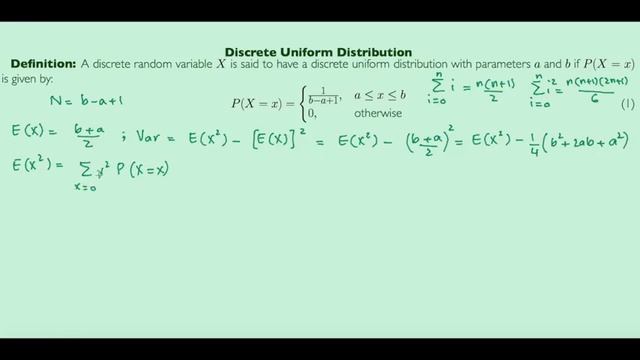 Discrete Uniform Distribution: Introduction, Mean and Variance смотреть онлайн