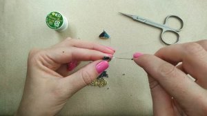 Серьги Гвоздики из бисера | Мозаичное плетение