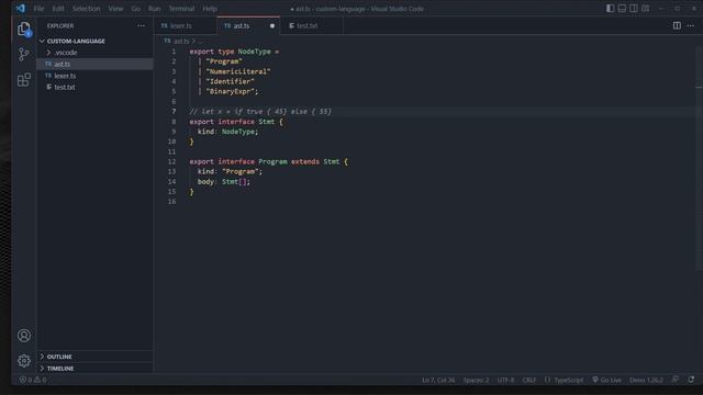 Providing AST Definitions - Programming Language From Scratch смотреть онлайн