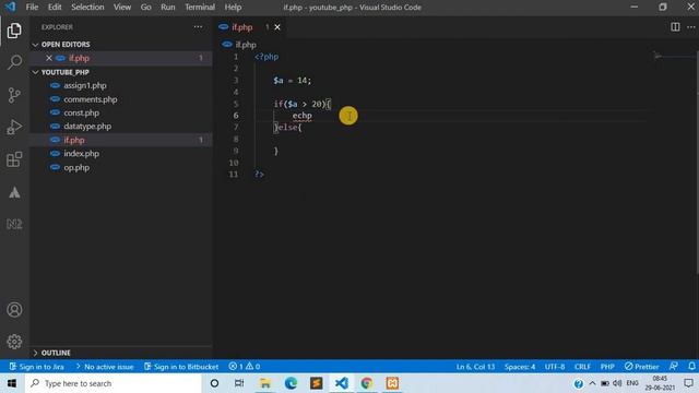 13) Control Structure in PHP | if else in PHP смотреть онлайн