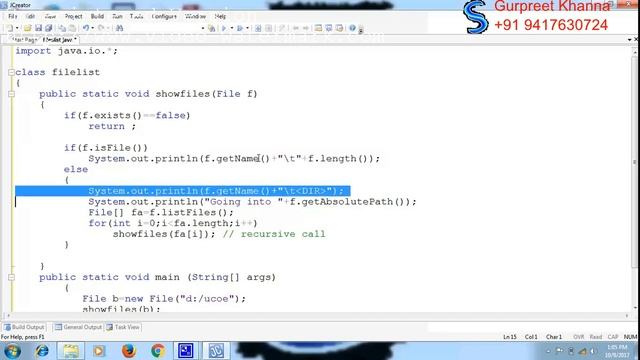 Listing Files and directories in JAVA, Lecture by Guroreet Khanna смотреть онлайн