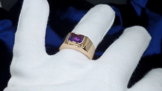 Перстень из золота с Аметистом