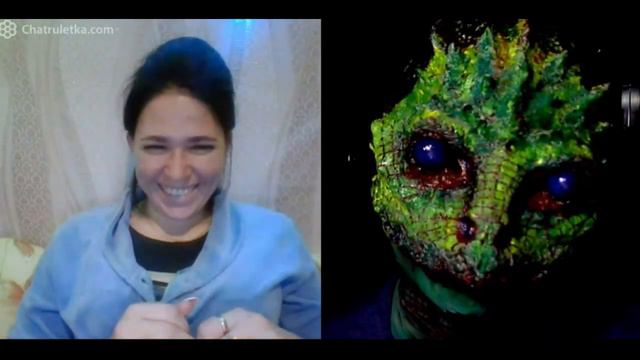 Рептилоид в чат рулетке. Реакция людей. смотреть онлайн