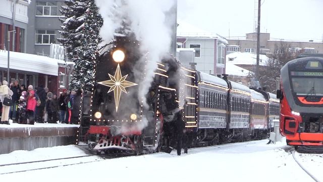 03.01.2022г.Иваново. Ретропоезд "Русское Рождество" Отправление от пл. вокзала г.Иваново смотреть онлайн