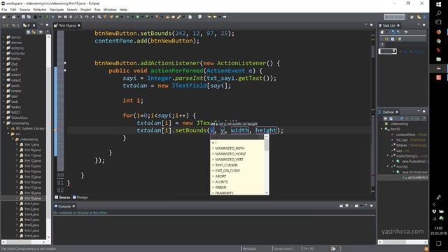 Java Swing - 19 - Dinamik tasarım, çalışma anında forma komponent eklemek смотреть онлайн