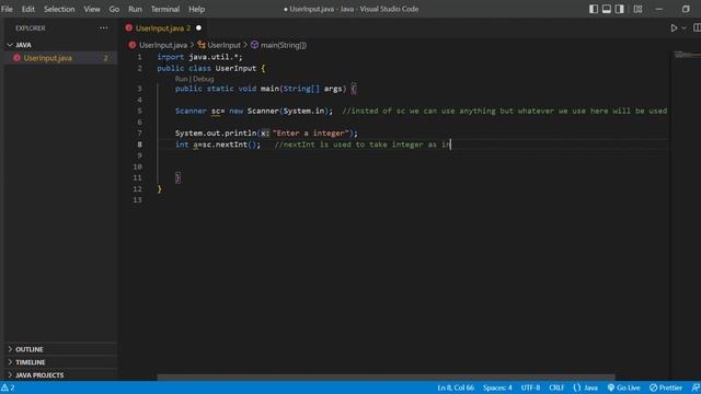 How to take Input from user in Java. #java #userinput #scanner смотреть онлайн