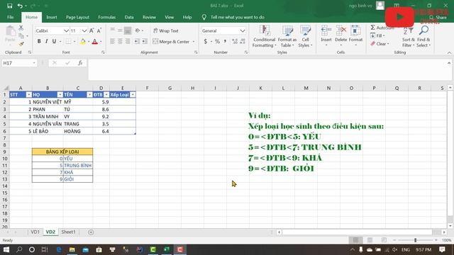 Excel Online Bài 7 - Các Ví Dụ Về Hàm Logic IF - Full HD 1080p смотреть онлайн