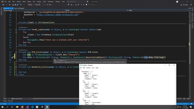 Get & Show All Firebase Data without specific values | firebase datagridview VB.Net English смотреть онлайн