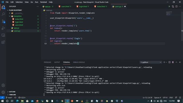 Learn Flask from scratch 12 - Using Flask Blueprints смотреть онлайн