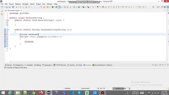 Java Program to Reverse a String смотреть онлайн