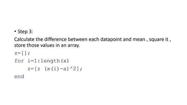 Standard Deviation in MATLAB without using std смотреть онлайн