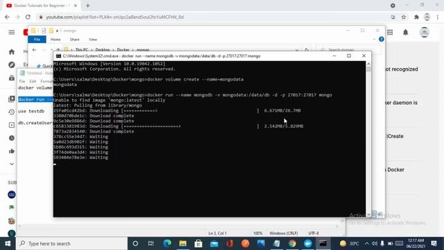 Docker MongoDb Tutorial | Running MongoDb Docker Image | Setting up Mongo db in Docker Container смотреть онлайн