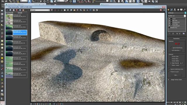 Покраска ландшафта и массовая расстановка объектов на ландшафте средствами 3ds Max