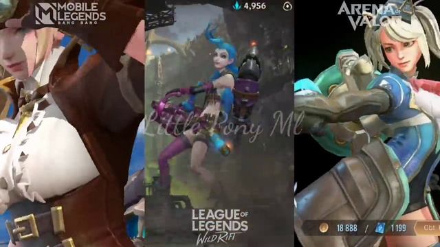LOL WR VS MLBB VS AOV/ Lol Wild Rift Vs Mobile Legends Vs Arena Of Valor/ Comparando diseños смотреть онлайн