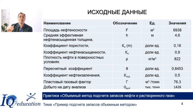Пример подсчета балансовых и извлекаемых запасов нефти и газа объемным методом