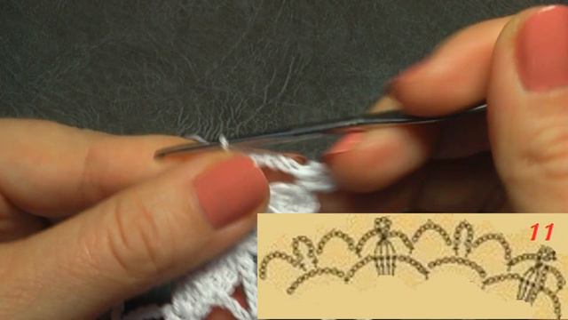 Салфетка с бусинками крючком смотреть онлайн