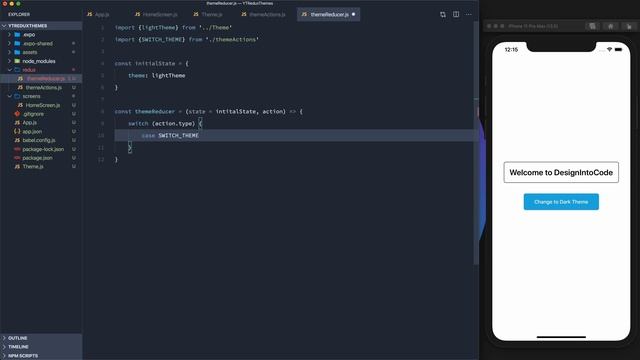 Switch Themes with Redux and Styled Components in React Native смотреть онлайн