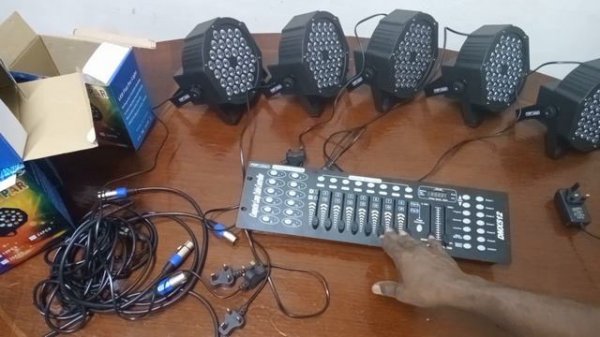 Unboxing 36 LED Par lights And DMX 512 light Controller