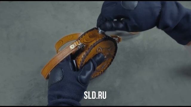 Фляга Ладья круглая из кожи (500 мл) смотреть онлайн