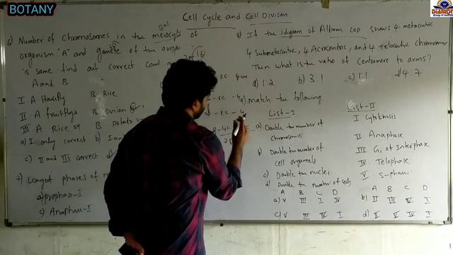 BOTANY:  CELL CYCLE & CELL DIVISION-3 NEET / K-CET Online Class-27