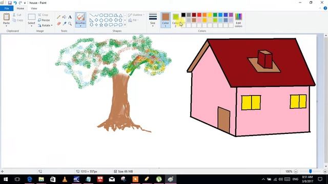 Tutorial on how to draw a tree around the house any age смотреть онлайн