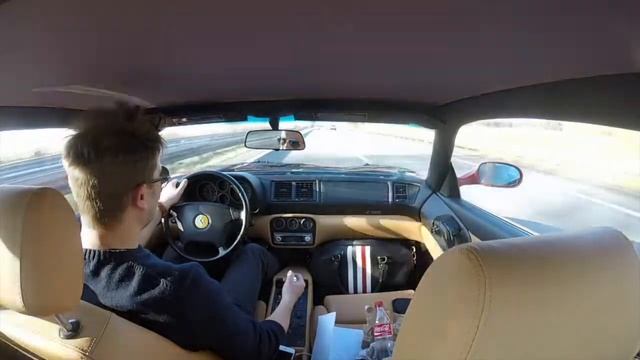 Ferrari 355 Belinetta POV Drive out on French Highway смотреть онлайн