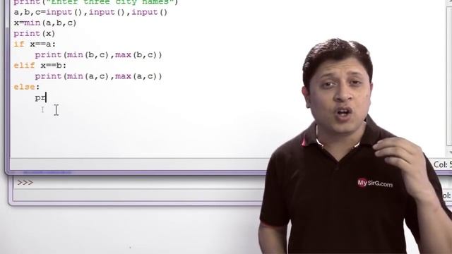 Python script to arrange three words in dictionary order | MySirG.com смотреть онлайн