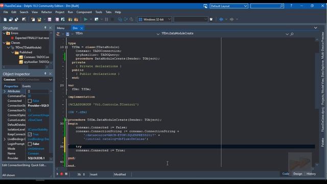 Fluxo de Caixa 10 - Conexão do Delphi com SQLServer em Runtime смотреть онлайн