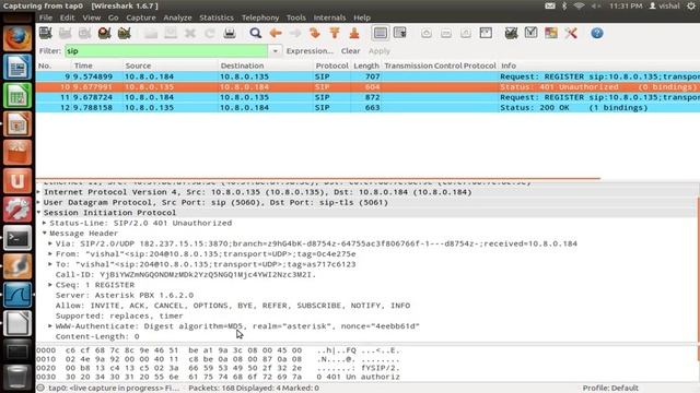 SIP registration & authentication process смотреть онлайн