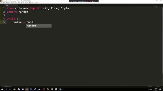Матрица в CMD на языке программирования PYTHON смотреть онлайн