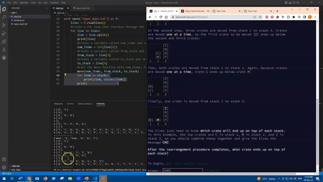 GitHub Copilot VS Advent Of Code 2022 Day 5 смотреть онлайн