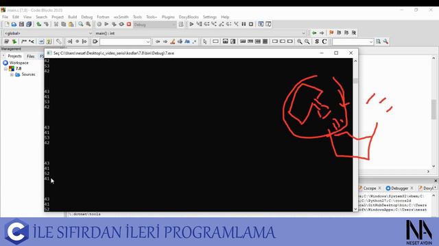 Uygulama 7.8.5: 7.8. örneği tamamlıyoruz - C ile Sıfırdan İleriye programlama Dersleri смотреть онлайн
