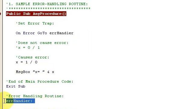 VBA Error Handling P1 смотреть онлайн