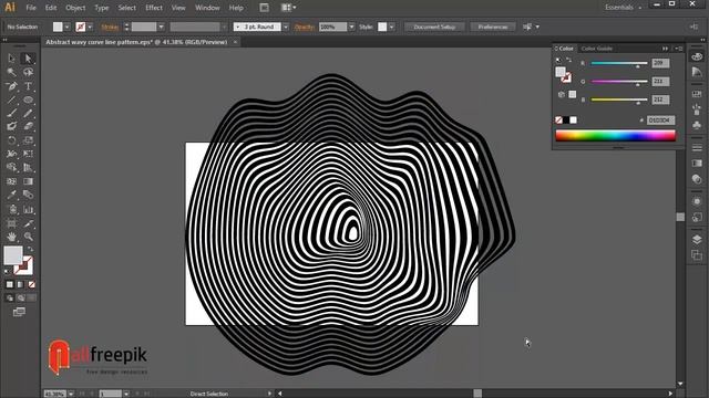 Create Modern Liquify Lines Effect Background in Adobe Illustrator смотреть онлайн