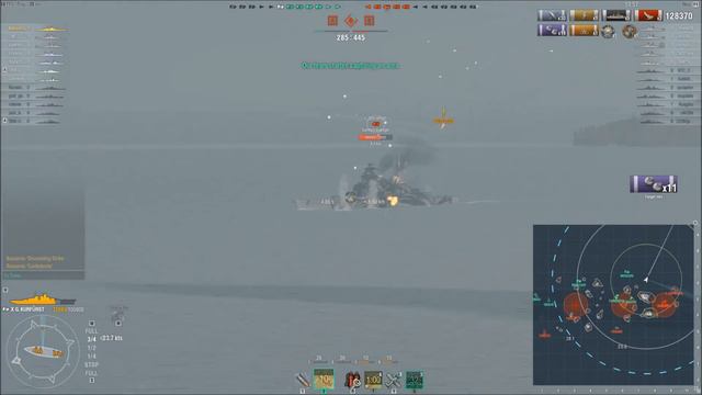 Großer Kurfürst DMG Farmer 300K 6 Kills || World of Warships смотреть онлайн