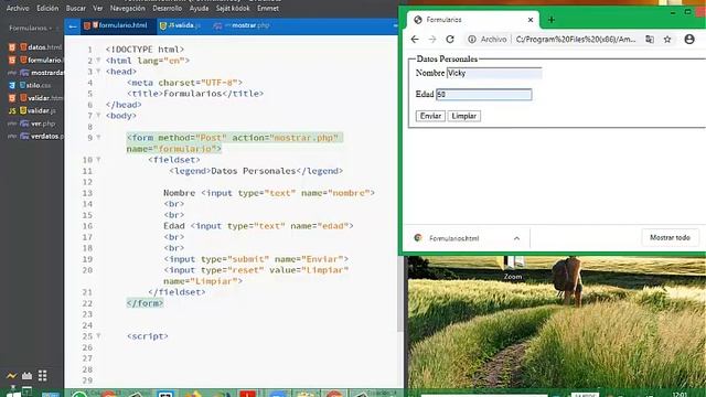 Métodos get y post al trabajar con formularios en HTML смотреть онлайн