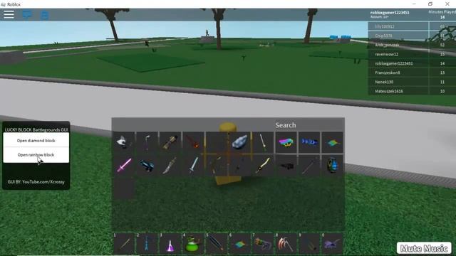 Roblox Lucky Blocks Battleground script смотреть онлайн