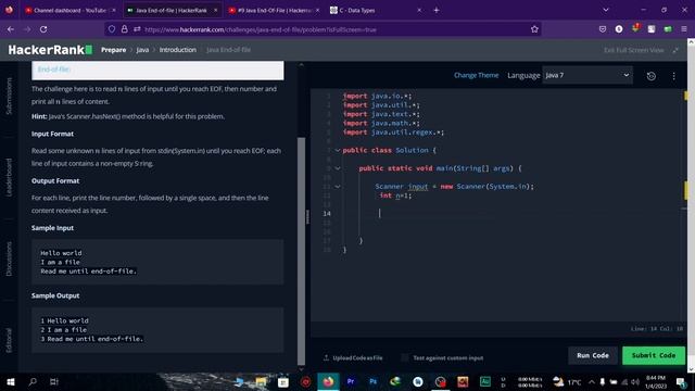 HackerRank Java End-of-file Bnagla problem solving | the cracker смотреть онлайн