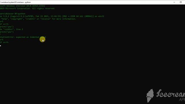 IndentationError: expected an indented block On Python Programming смотреть онлайн
