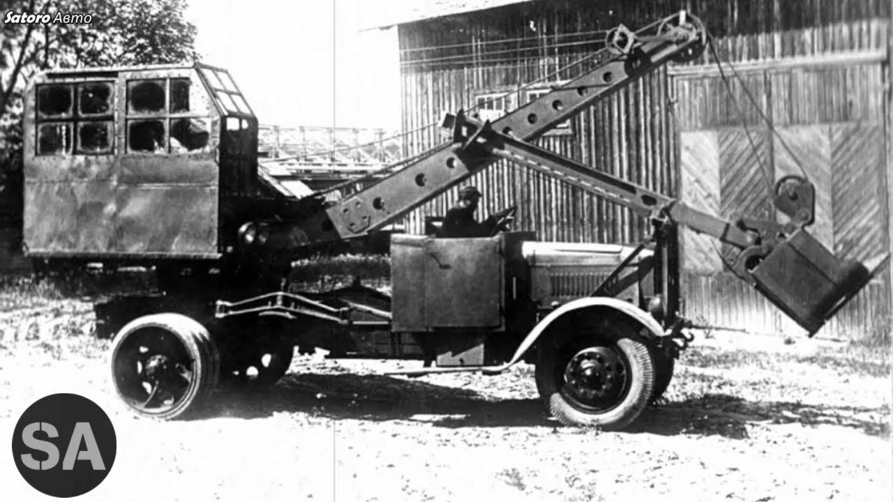 Экскаватор ДА-0,25 на шасси ЯГ-9 из 30х годов. смотреть онлайн