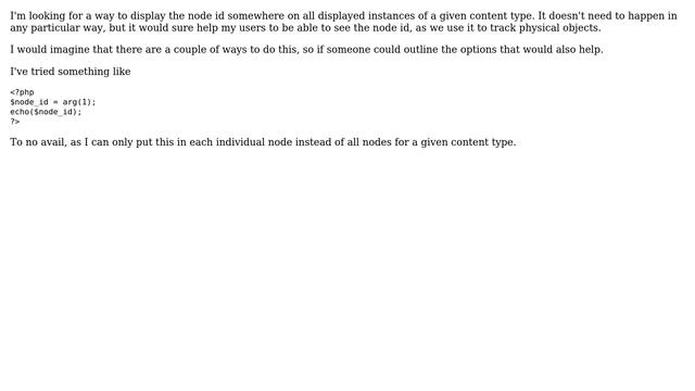 Drupal: display a node id within a specific content type смотреть онлайн